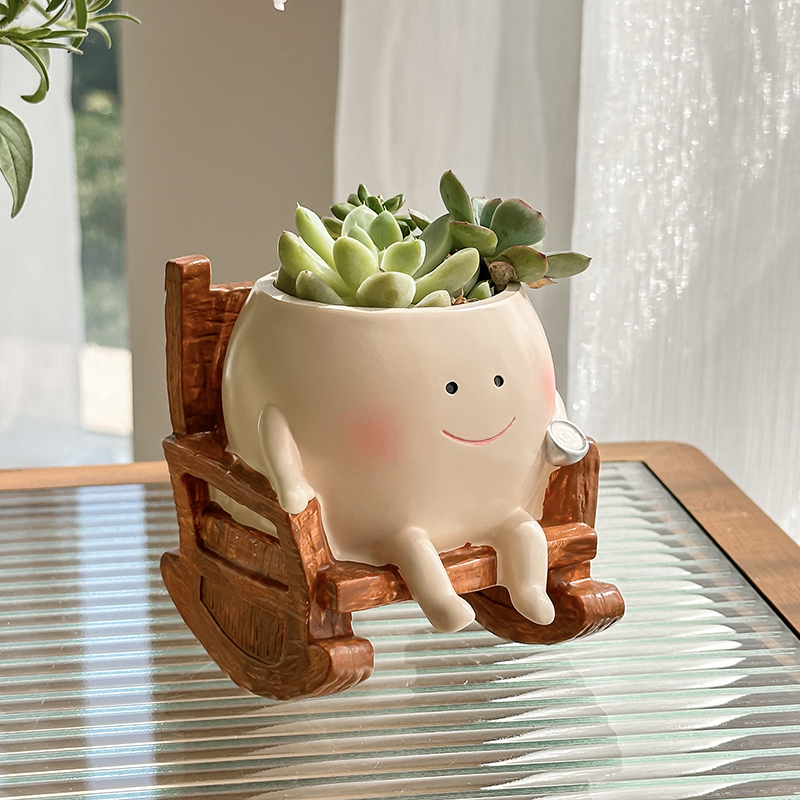 Maceta de Resina con Forma de  - Echeveria Succulent reseña y precio