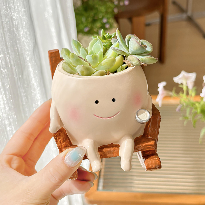 Maceta de Resina con Forma de  - Echeveria Succulent reseña y precio