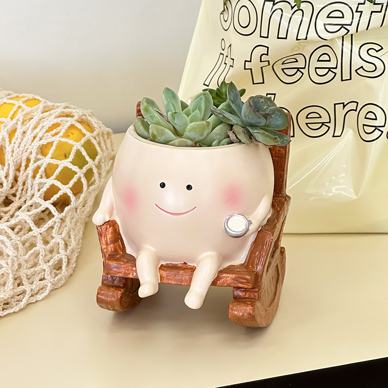 Maceta de Resina con Forma de  - Echeveria Succulent reseña y precio